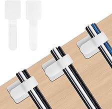 100pcs Hook and Loop Cable Straps,Under Desk Cable M...