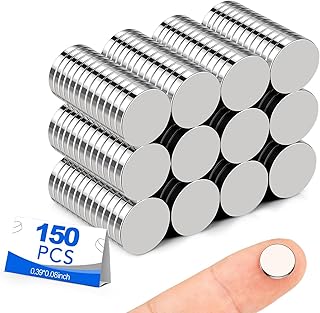 150 Pack Small Magnets,10x2mm Refrigerator Magnet Rare Earth Magnets Neodym