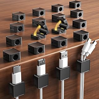20 Pack Cord Organizer Holder, Strong Adhesive Desk ...
