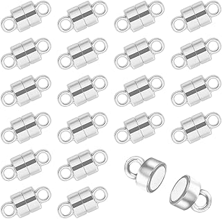20 Pairs Silver Magnetic Clasps for Necklaces & Brac...