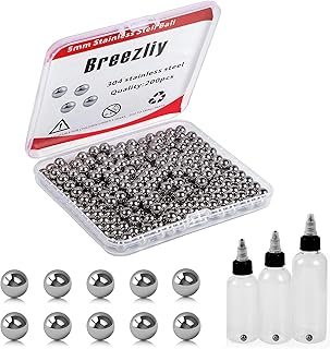 (200 Pieces) Breezliy - 5mm (0.197) Precision Stainless Steel Bearing Balls G25