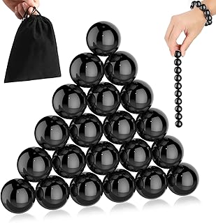 21Pcs Magnet Black Ball Fidget Toy, DIY Hematite Stones Toys for Adults, Sc