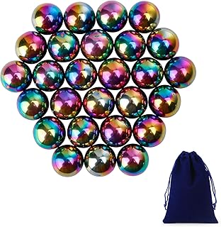 27Pcs Magnet Rainbow Ball Fidget Toy, DIY Hematite Stones Toys for Adults,