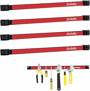4 Pieces 18 Magnetic Tool Holder Strip, Red Magnet B...