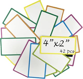 42-Pack 4 x 2 Magnetic Dry Erase Magnets Lable Notes...