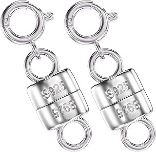 925 Sterling Silver Magnetic Necklace Clasps and Clo...