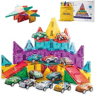 93 PCS Magnetic Tiles Mini Magnetic Building Tiles w...