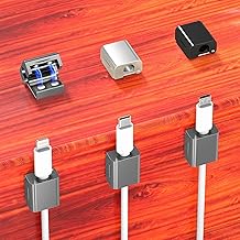 AGVEE 6 Pack Magnetic Cord Organizer Clips, 10mm Ult...