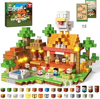 Annexfun 200PCS Magnetic Blocks with Light Up Blocks...