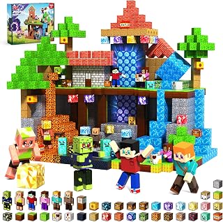 Annexfun 210PCS Magnetic Blocks with 6 Action Figure...