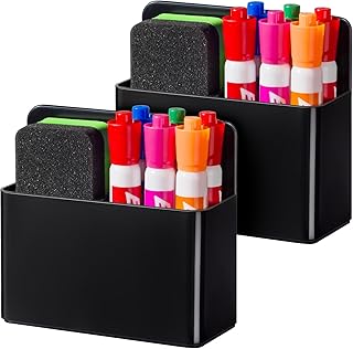 BEYGORM 2 Pack Plastic Magnetic Pen Holder for Refri...