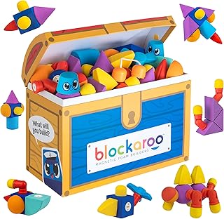 Blockaroo Magnetic Foam Building Blocks - 100-Piece ...