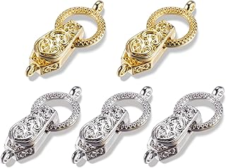CHGCRAFT 5Sets 31mm Brass Clasps Mixed Color Connect...