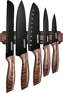 Cohesion 5 PCS Kitchen Knife Set with Magnetic Knife...