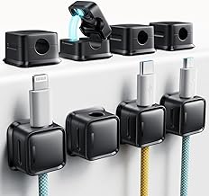 Cord Organizer Holder, 8 Pack Magnetic Desk Cable Cl...