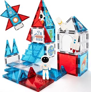 cossy Magnetic Tiles Space Set, Magnet Tiles with As...