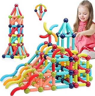 COUOMOXA Magnetic Building Blocks for Toddlers STEM ...