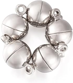 Craftdady 20 Sets Platinum Round Magnetic Clasps 14....