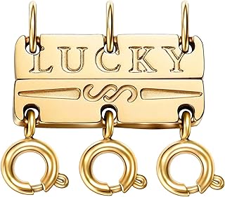 Dailyacc Lucky Necklace Layering Clasp 18K Gold and ...