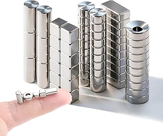Deryun Multipurpose Magnet Assortment Kit - 5x5x5mm, 5x3mm, 5x10mm, 8x3-3mm, 10x