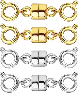 Double Magnetic Necklace Clasps and Closures 14K Gol...