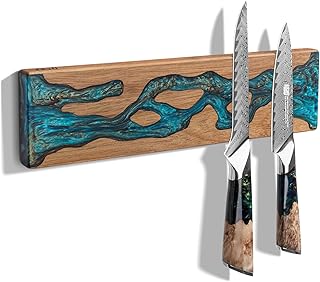 FINDKING Magnetic Knife Strip for Wall, Solid Acacia...