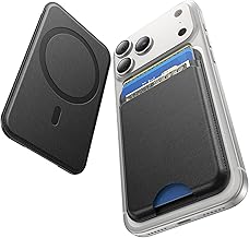 for MagSafe Wallet, 5 Card Holder, Slim Leather Magn...