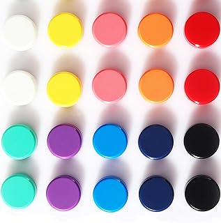 Fridge Magnet - 20 Pack 10 Colors Refrigerator Magne...
