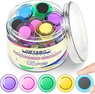 Grtard 45 Pcs Colorful Magnets for Whiteboard, Round...