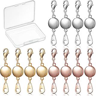 Hicarer 12 Pieces Locking Magnetic Jewelry Clasp Rou...
