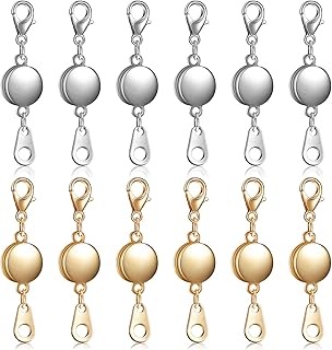 Hicarer 12 Pieces Locking Magnetic Jewelry Clasp Rou...