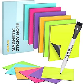 HOMiDEK Reusable Magnetic Sticky Notes, (30 Pack, 3x...