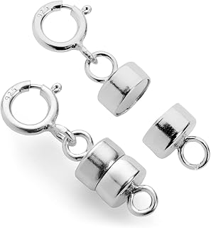 Jewelili Sterling Silver Round Magnetic Clasp Conver...