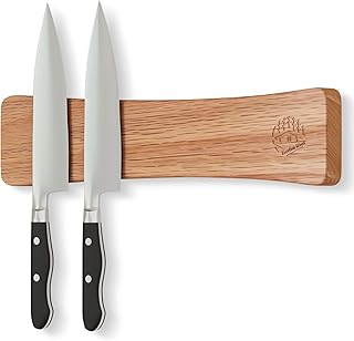 Knife Magnetic Strip, 10 Inch Solid Oak Magnetic Kni...