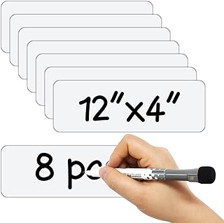Larger Magnetic Dry Erase Labels 12x 4 White, Big Dr...