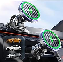 LISEN 15W MagSafe Car Mount Charger,[Carbon Fiber] M...