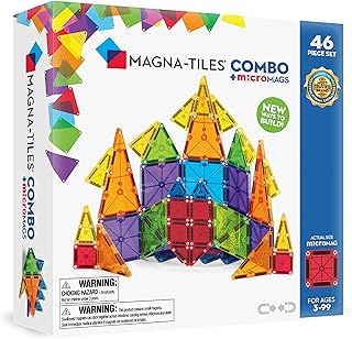 MAGNA-TILES® Combo 46-Piece Magnetic Construction Se...