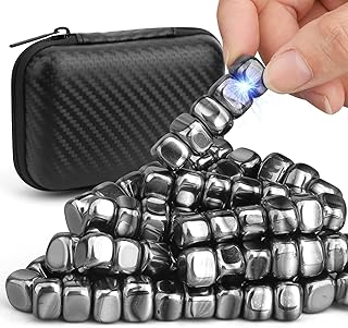 Magnet Stone Fidget Toys for Adults, Fidget Mangetic Rock Ball with Fiber Case,