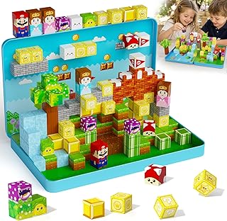 Magnetic Blocks for Kids Travel 100PCS Portable Tin ...