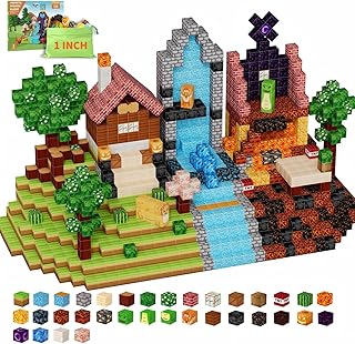 Magnetic Building Blocks - 200 PCS Large 1 Inch Magn...