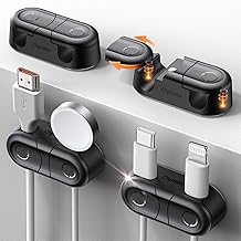 Magnetic Cable Clips - Chfeila 4Pack [Dual Slot] [36...