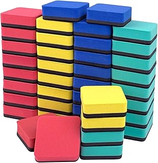 Magnetic Dry Erase Erasers, 40 Pack Square Whiteboar...