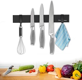 Magnetic Knife Holder for Wall, 10 Inch black Magnet...