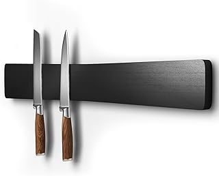 Magnetic Knife Holder for Wall, Acacia Wood Knife Ma...