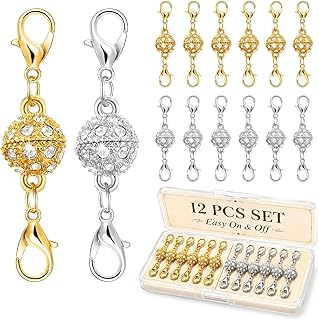 Magnetic Necklace Clasps and Closures, 12PCS Gold & ...