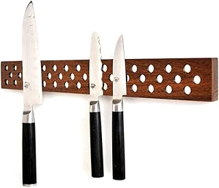 Magnetic Wooden Knife Bar Holder Strip, Cherry or Wa...