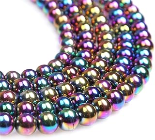 mm Round Multicolored Hematite Gemstone Beads for DIY Jewelry Making 15