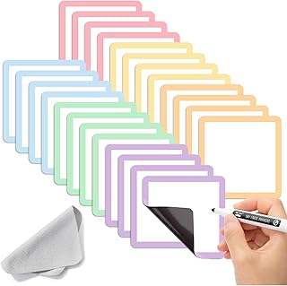 Mr. Pen- Magnetic Dry Erase Labels, 4”x4”, 24 Pack, ...