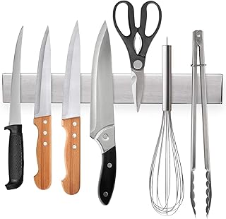Ninonly 12 Inch Magnetic Knife Strip, Premium Stainl...