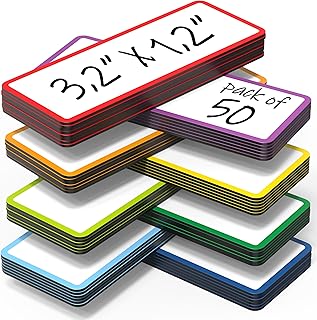 Pack Dry Erase Magnetic Labels 3.2x1.2 in - Magnetic...